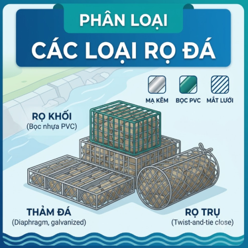 Phân Loại Các Loại Rọ Đá Thông Dụng Hiện Nay: Cẩm Nang Kỹ Thuật Toàn Diện